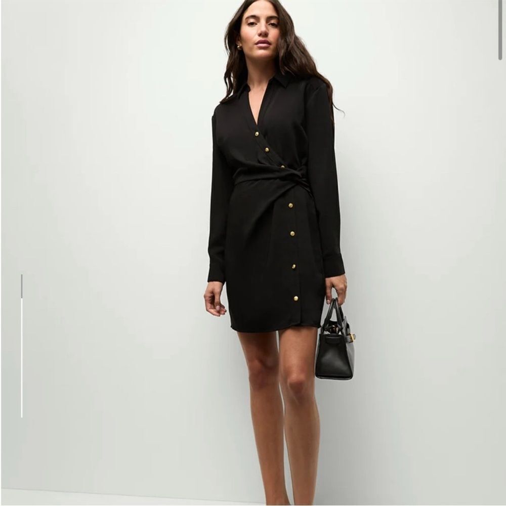 Veronica Beard Wright Midi Button Down Collared Dress US 6
